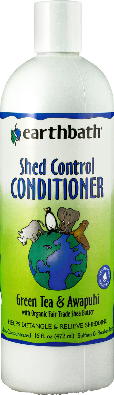 Earthbath Shed Control Pet Conditioner, Green Tea/Awapuhi, 16 oz