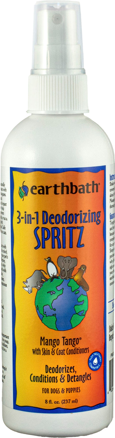 Earthbath 3-in-1 Deodorizing Spritz Pet Conditioner, Mango, 8 oz - Colognes