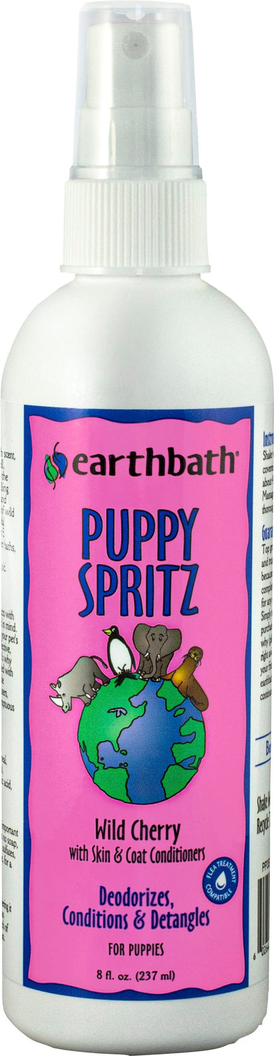 Earthbath Puppy Spritz Conditioner, Wild Cherry, 8 oz - Shampoos & Wipes