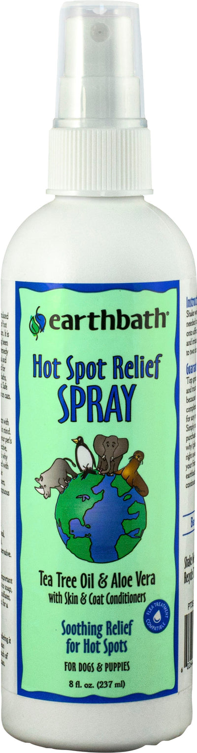Earthbath Hot Spot Relief Spritz Pet Conditioner, Tea Tree/Aloe, 8 oz - Skin Relief