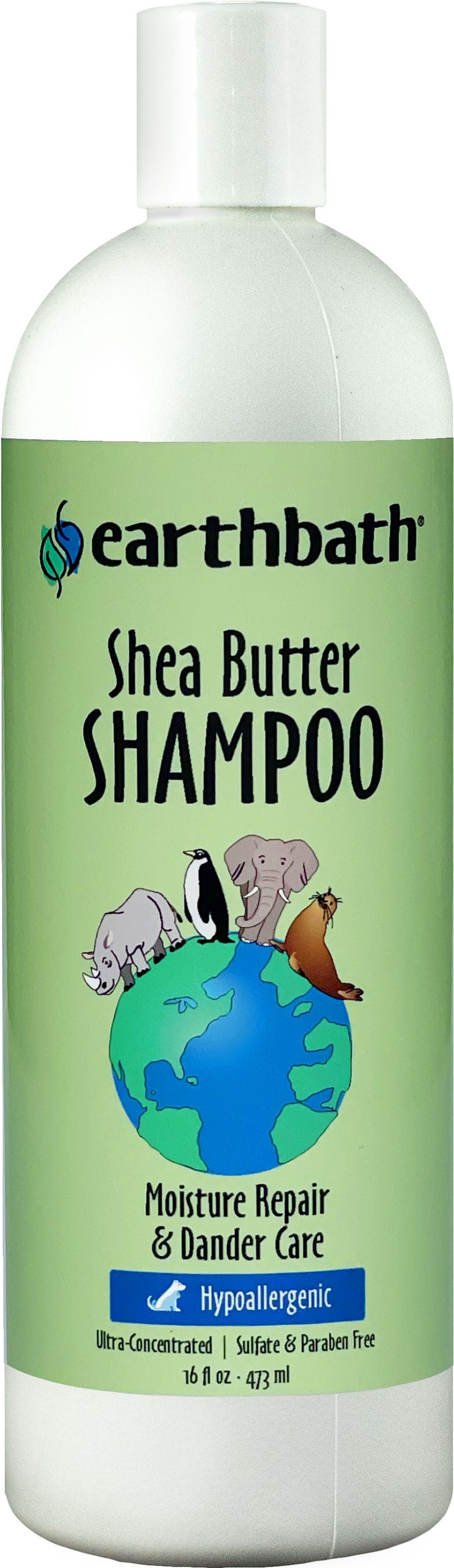 Earthbath Hypoallergenic Pet Shampoo, Shea Butter, 16 oz - Shampoos & Wipes