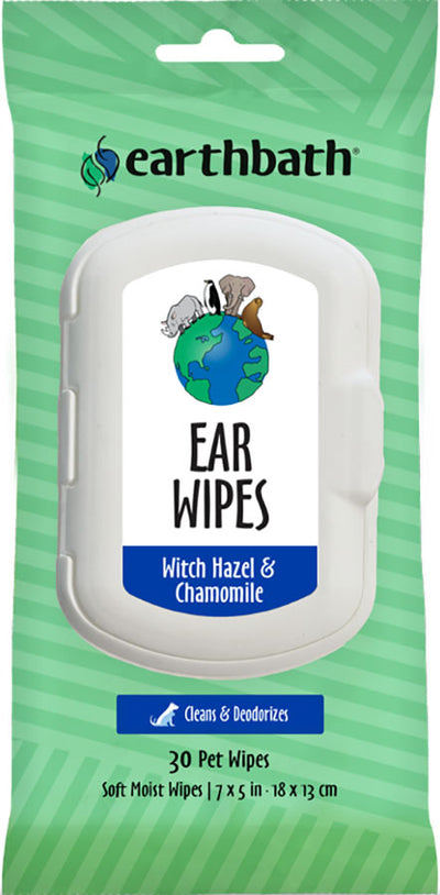 Earthbath Ear Wipes, Witch Hazel/Chamomile, 30 ct - Ear Care