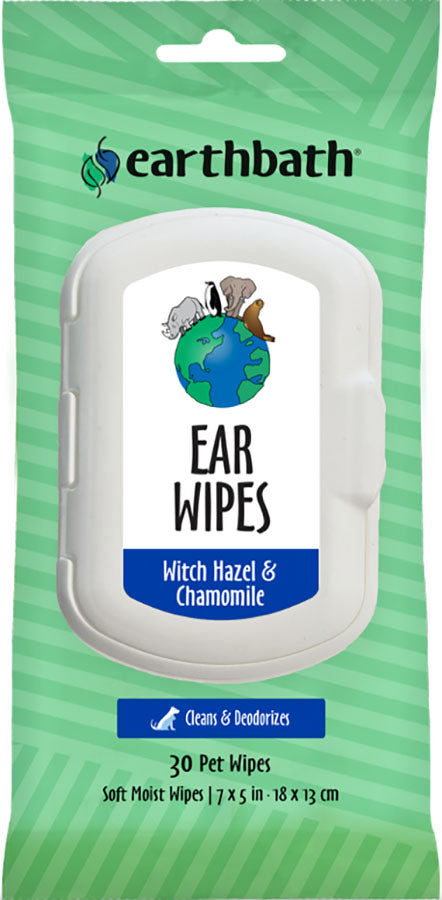 Earthbath Ear Wipes, Witch Hazel/Chamomile, 30 ct - Ear Care