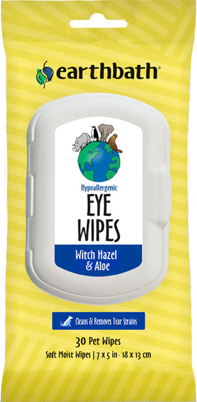 Earthbath Hypoallergenic Eye Wipes, Witch Hazel/Aloe Vera, 30 ct - Eye Care