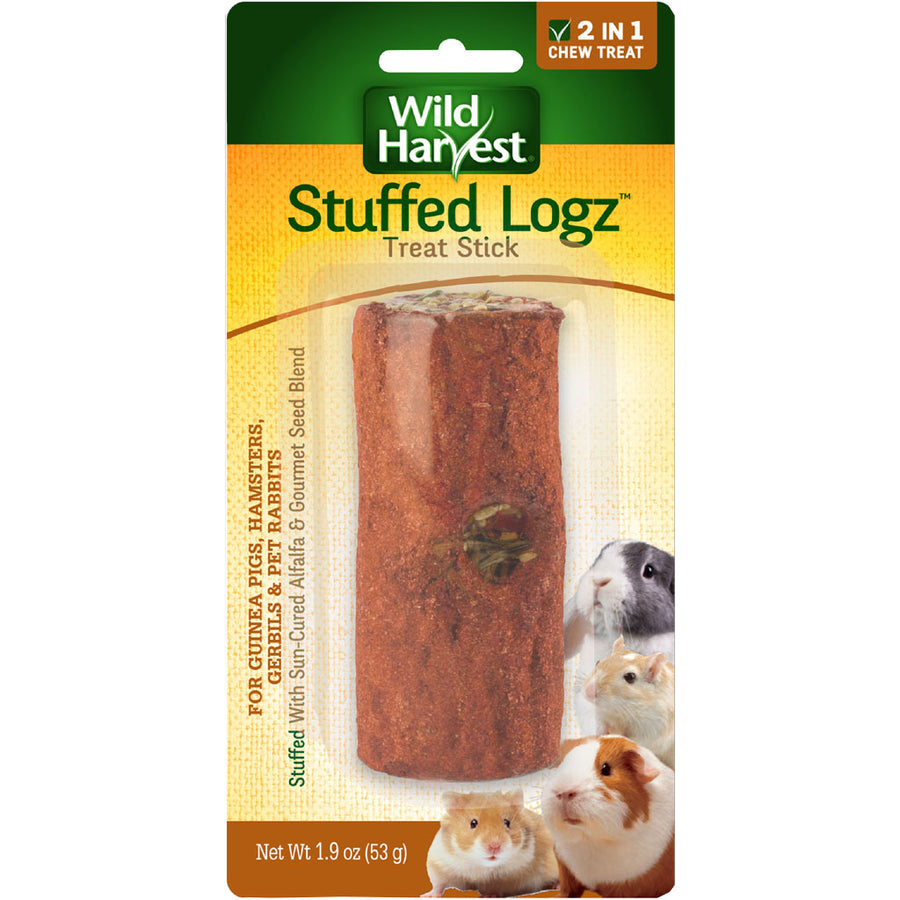 Wild Harvest Stuffed Logz for Small Animals, Alfalfa, 1.9 oz - Edibles