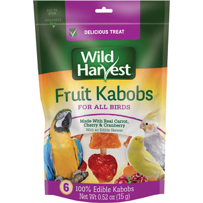 Wild Harvest Fruit Kabobs Bird Treat, Carrots Cherry Cranberry, 15gm-.52oz - Edibles