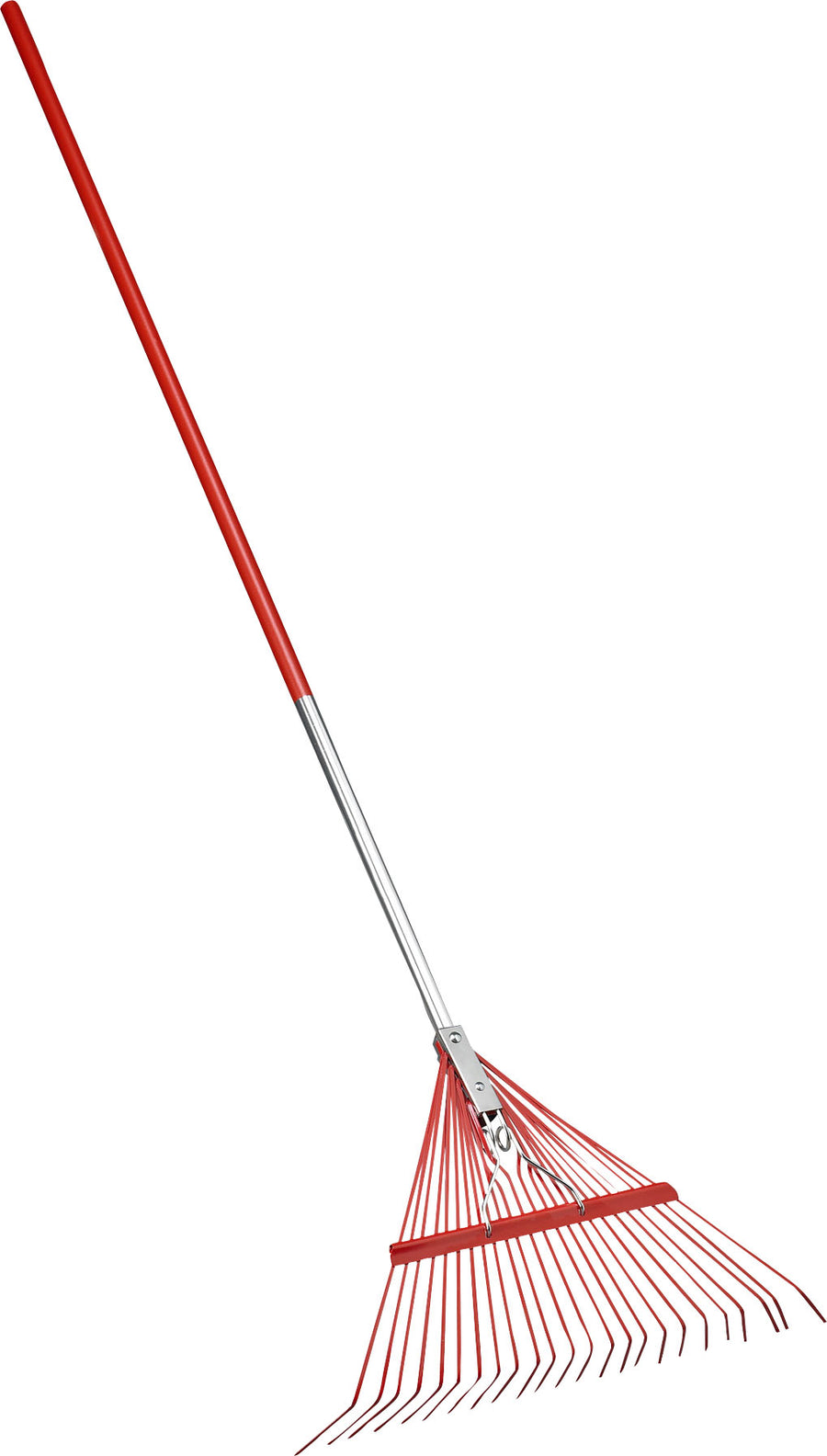 Corona 24 Tine Aluminum Handle Spring Brace Rake, Red - Leaf