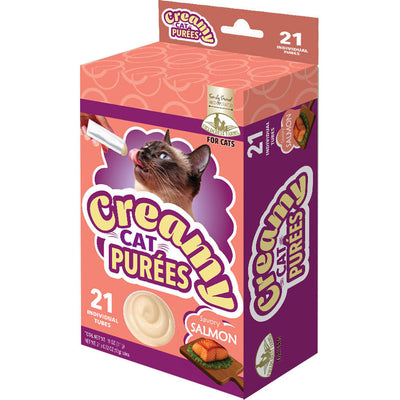 Fieldcrest Farms Creamy Cat Purees, Salmon, 21 ct - Edibles