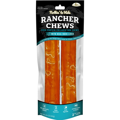 Fieldcrest Farms Nothin' to Hide Rancher Chews, Duck, 10 in-2 pk - Long Lasting Chews