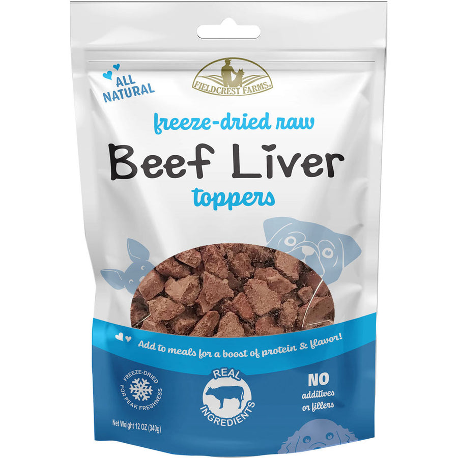 Fieldcrest Farms Dog Toppers, Beef Liver, 12 oz - Meal Supplements