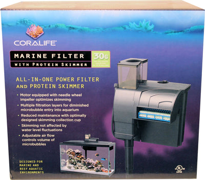 Coralife Marine Filter W/Protein Skimmer, 50 Gph - Internal Filters