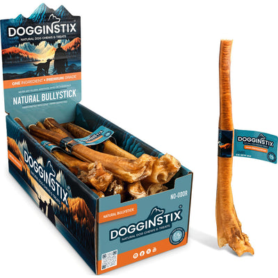 Dogginstix Bully Sticks, Jumbo 12 in - Rawhide/ Body Parts