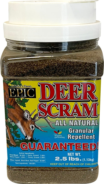 Deer Scram All Natural Granular Repellent, 2.5 lb - Repellents: Deer