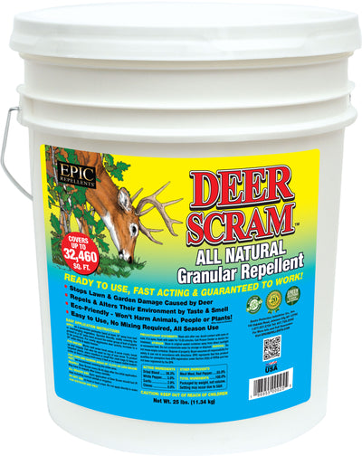 Deer Scram All Natural Granular Repellent, 25 lb - Repellents: Deer