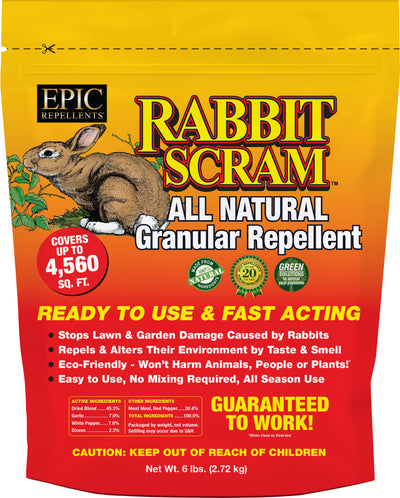 Rabbit Scram All Natural Granular Repellent, 6 lb - Repellents: Multi-Purpose