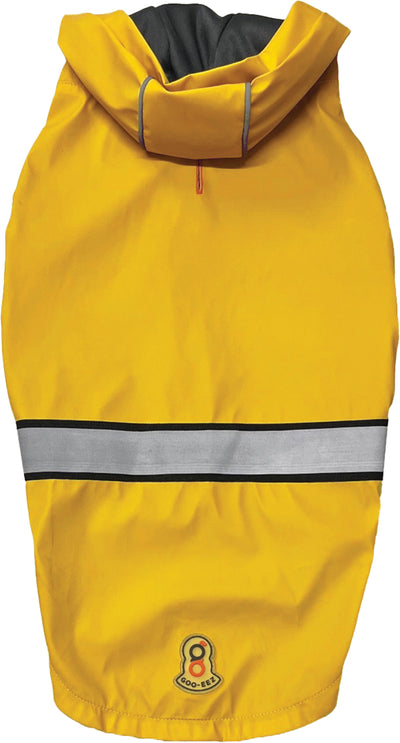 Goo-Eez Reflective Hooded Raincoat, Yellow/Gray, XS - Clothing