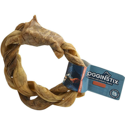 Dogginstix Braided Lamb Collagen Stick, 24 in - Rawhide/ Body Parts