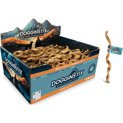Dogginstix Lamb Collagen Twist, 12 in - Rawhide/ Body Parts
