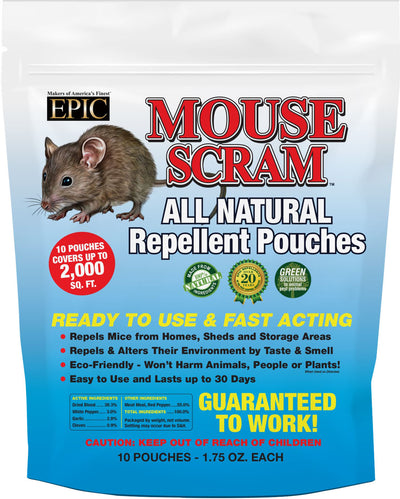 Mouse Scram All Natural Repellent Pouches, 1.75oz-10 pk - Repellents