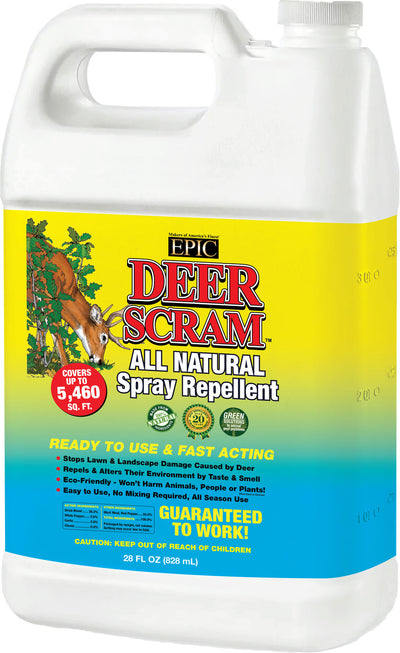 Deer Scram All Natural Spray Repellent RTU, 1 gal - Repellents: Deer