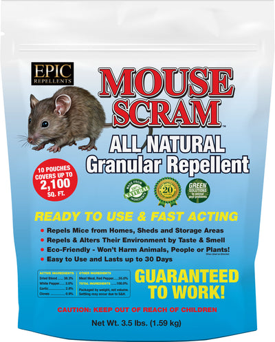 Mouse Scram All Natural Granular Repellent, 3.5 lb - Repellents