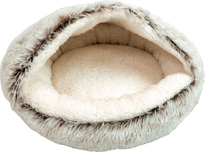 Goo-Eez Hooded Plush Pet Bed, Gray, 20 in - Beds