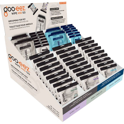 Goo-Eez Cleansing Wipes Assorted Counter Display, Assorted, 41 pc
