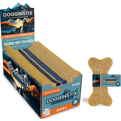 Dogginstix Beef Collagen Collabone, 6 in - Rawhide/ Body Parts