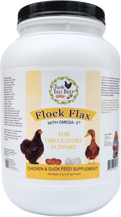 Fresh Eggs Daily Flock Flax for Circulatory Support, 4 lb - Supplements