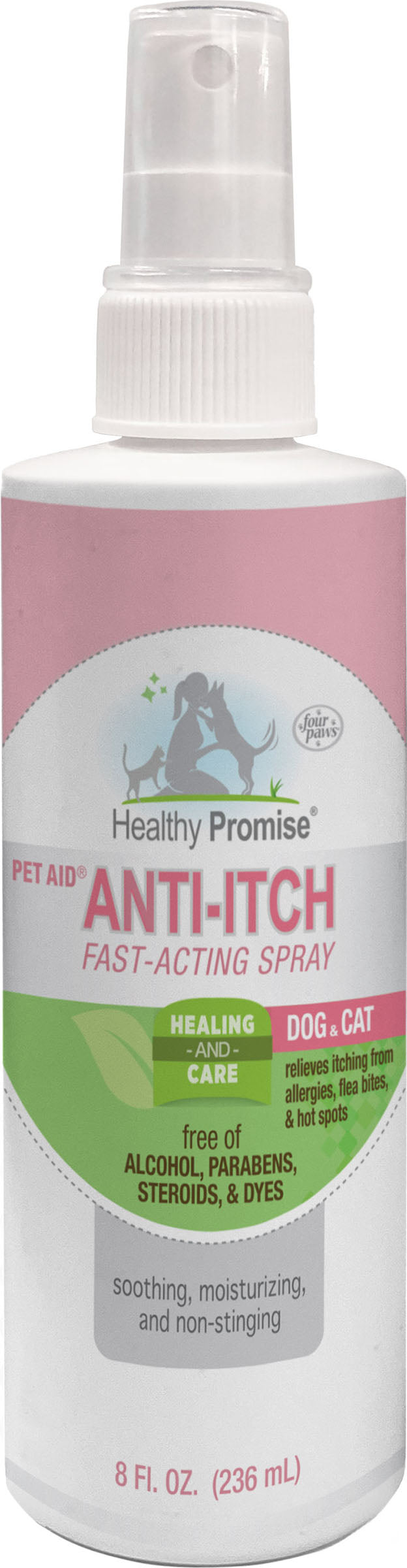 Four Paws Pet Aid Anti-Itch Spray, 8 oz - Skin Relief
