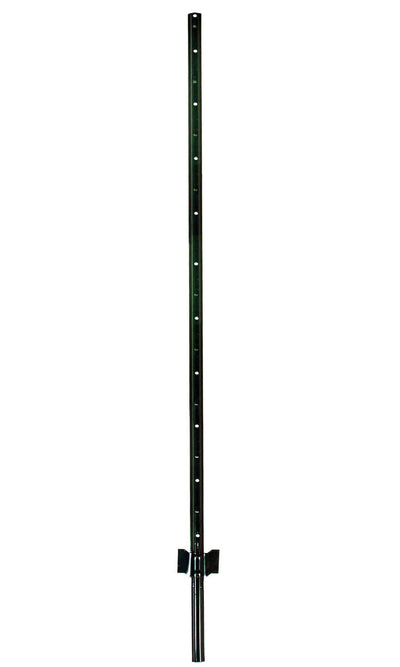 Garden Zone Light Duty Fence Post, Green, 6 ft - U Post Metal