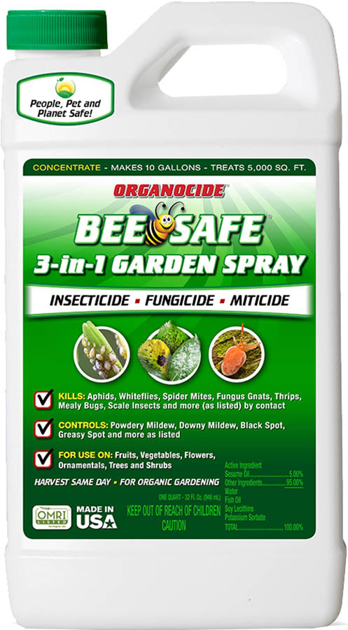 Organocide Bee Safe 3-in-1 Garden Spray, 32 oz - Insect Control