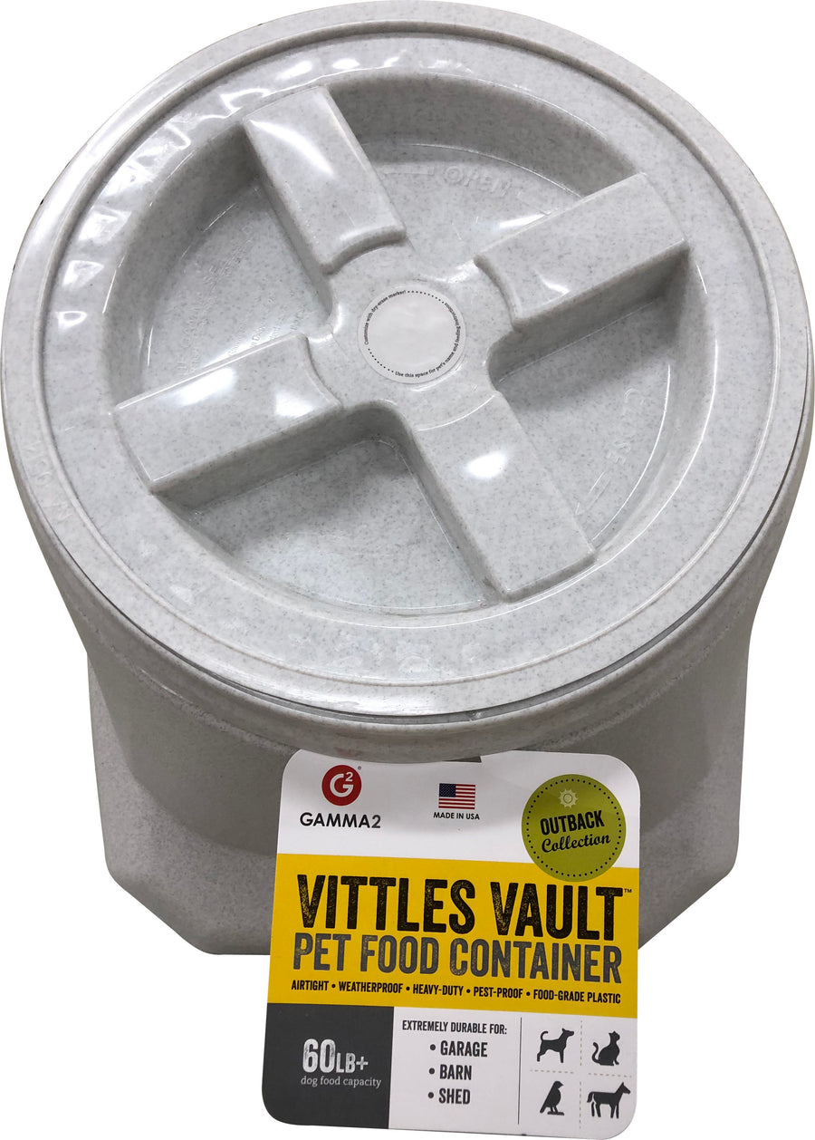 Vittles Vault Outback Stackable Container, White, 60 lb - Food Storage