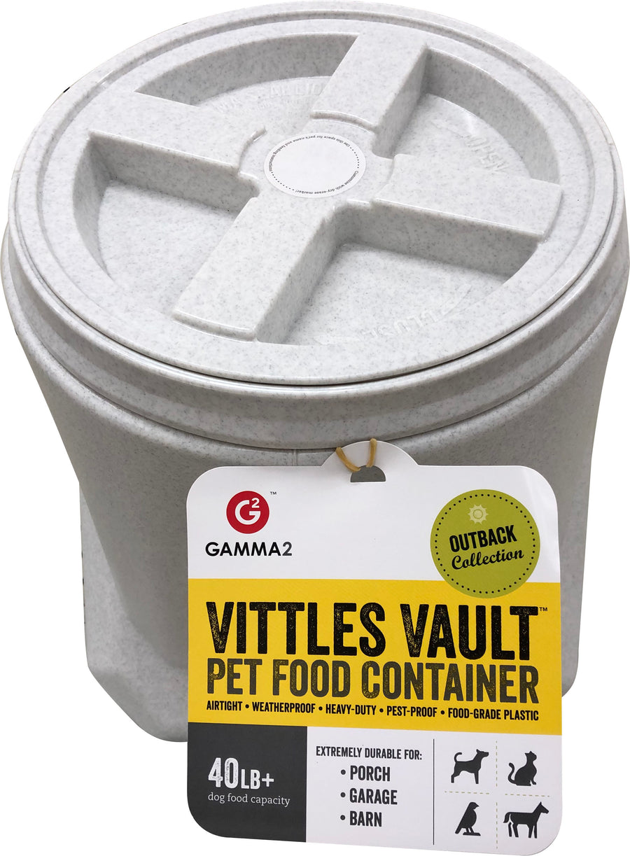 Vittles Vault Outback Stackable Container, White, 40 lb - Food Storage