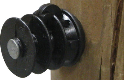 Dare Elfin Wood Post Insulator, Black, 25 pk - Insulator for Wood Post