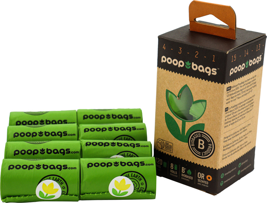 The Original Poop Bags Biobased Countdown Rolls, Orange Scent/Biobased, 8pk- 15ct - Waste Pick Up
