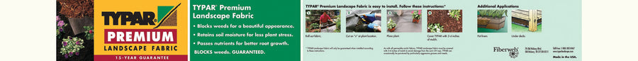 Typar Premium Landscape Fabric, Black, 3x100 ft