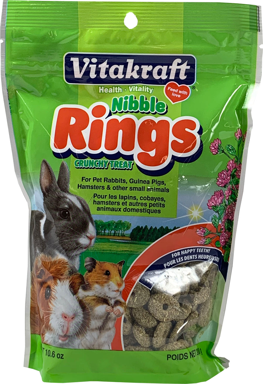 Vitakraft Nibble Rings Small Animal Treats, Alfalfa, 10.66 oz - Edibles