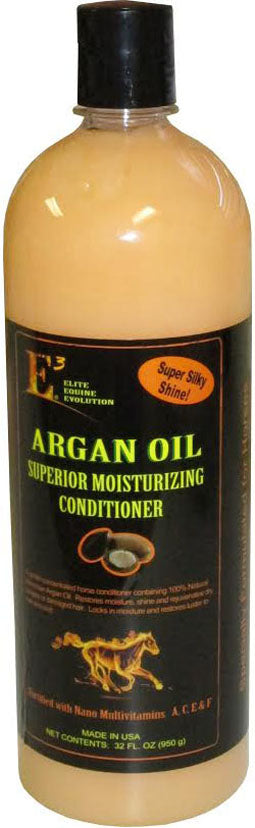 e3 Argan Oil Conditioner for Horses, 32 oz - Detanglers & Shine