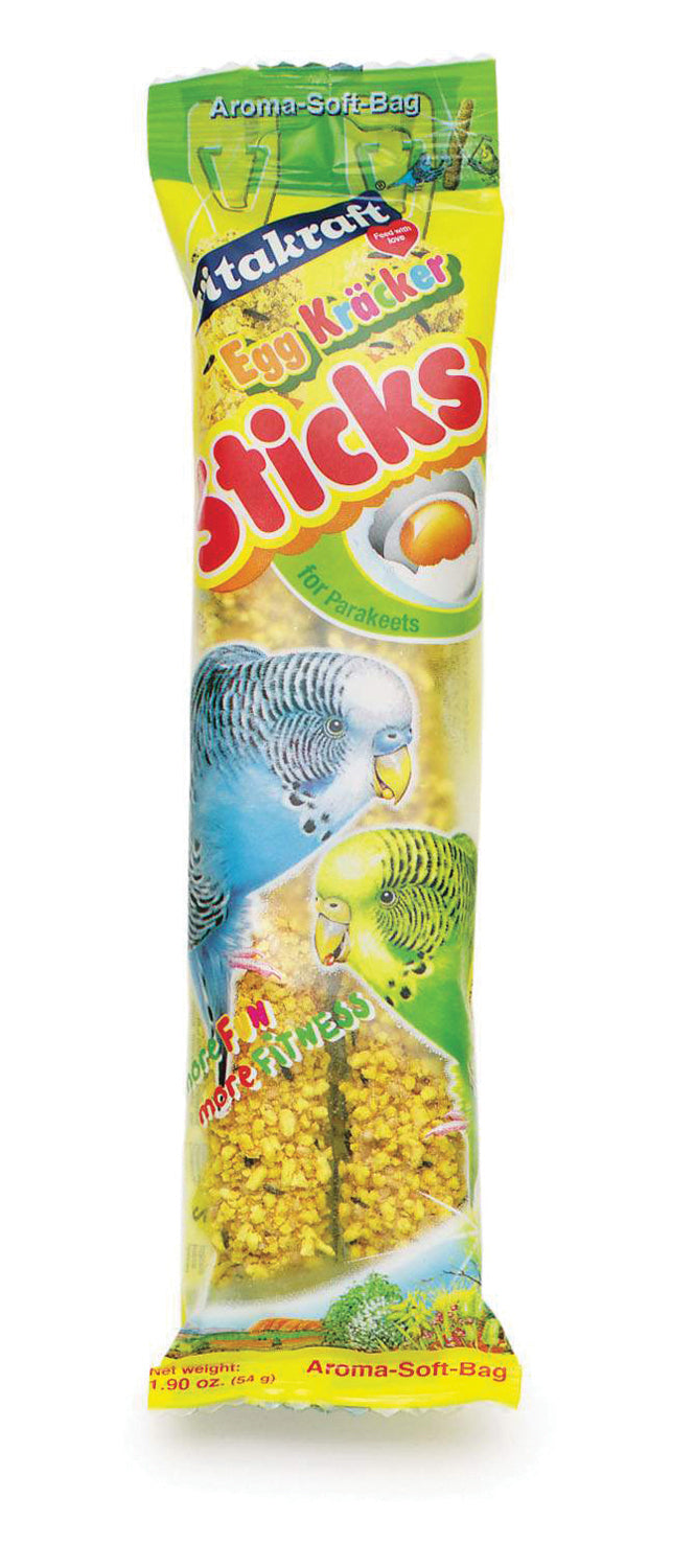 Vitakraft Crunch Sticks Parakeet Treats, Egg/Honey, 1.4 oz-2 pk
