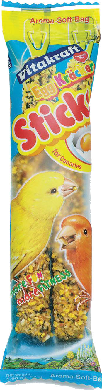Vitakraft Crunch Sticks Canary Treats, Egg/Honey, 1.4 oz-2 pk