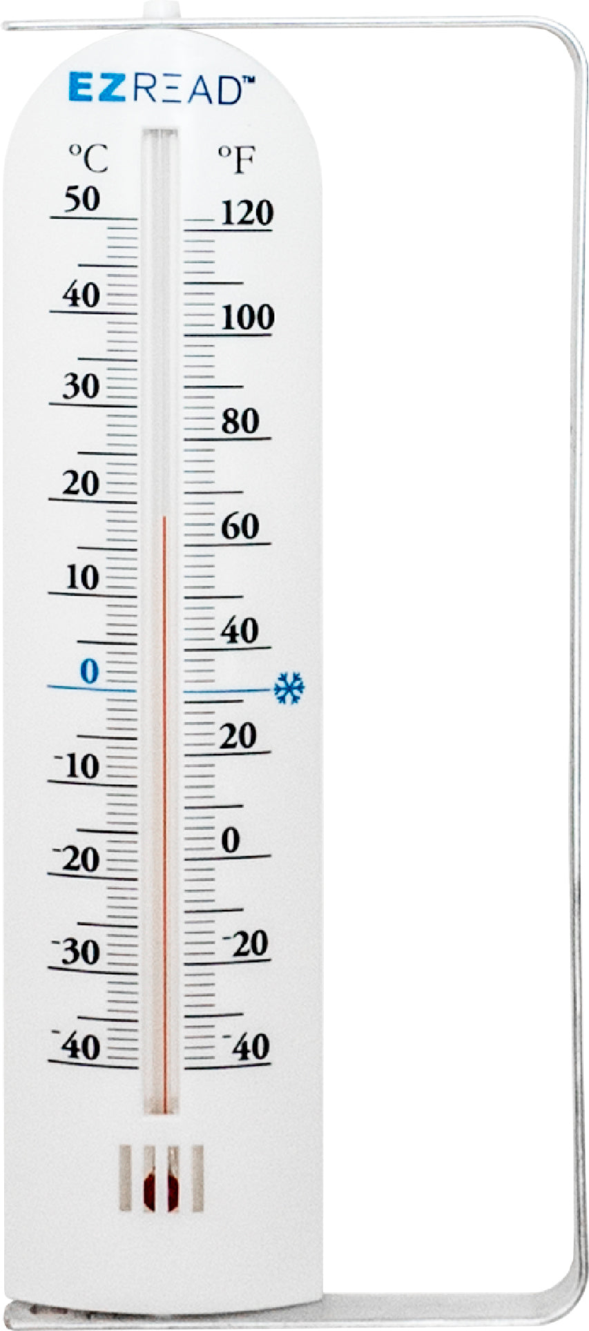 Ezread Indoor/Outdoor Thermometer W/Bracket, White, 9 in - Thermometers Clocks Rain Gauge