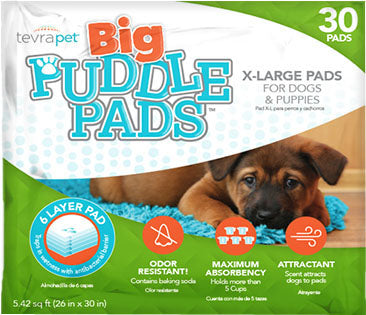 Tevrapet Big Puddle Pads, 30 ct-26x30 in - Training Pads