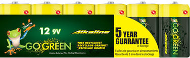 Gogreen Alkaline Battery, d-12 pk - Batteries