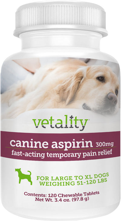 Vetality Canine Aspirin Large-XL Dogs 51-120 lbs, LG/XL - 120 ct - Medications
