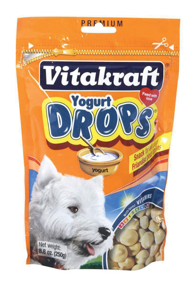 Vitakraft Drops Dog Treats, Yogurt, 8.8 oz - Soft Treats