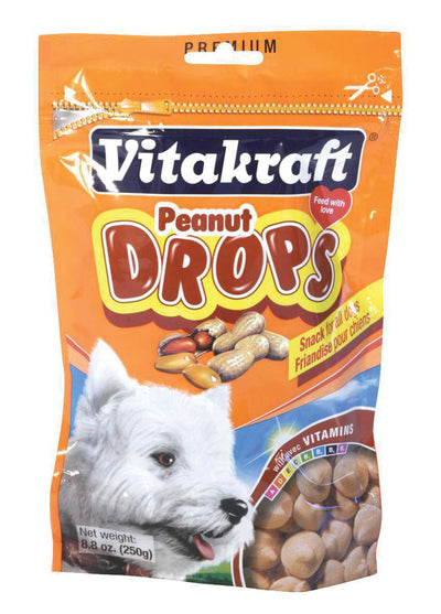 Vitakraft Drops Dog Treats, Peanut, 8.8 oz - Soft Treats