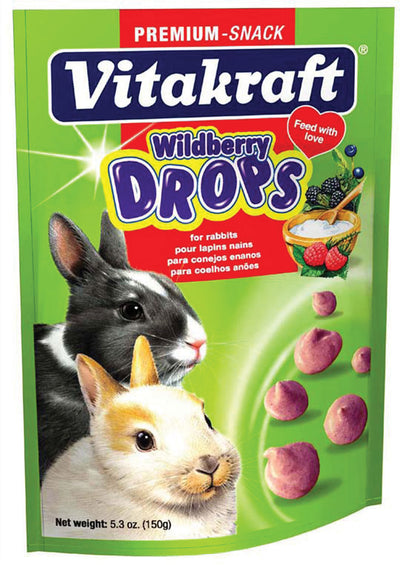 Vitakraft Drops Rabbit Treats, Wildberry, 5 oz - Edibles