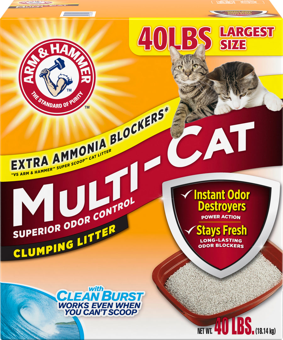Arm & Hammer Multi-Cat Clumping Litter, Fresh Scent, 40 lb
