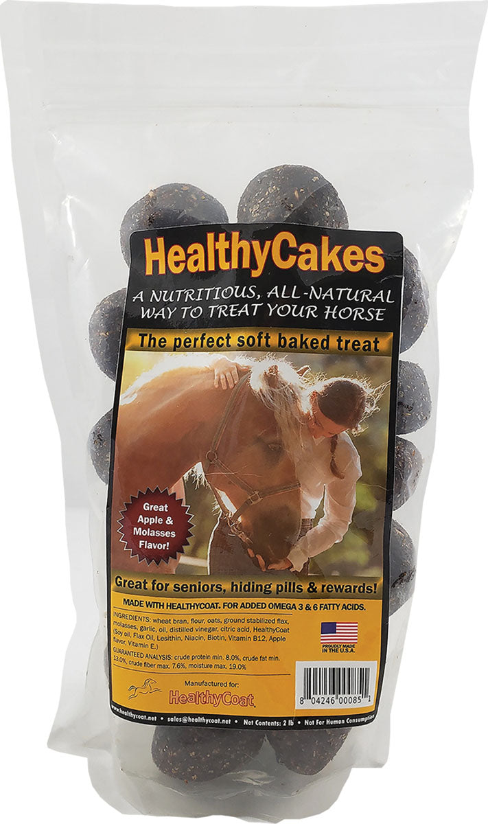 Healthycoat Healthycakes Premium Horse Soft Baked Treats, Apple/Molasses, 2 lb